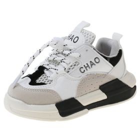 2022 Children Sneakers Girls Sports Shoes Breathable Lightweight Casual School Kids Shoes Running Walking Sneakers for Boys (Color: GRAY, size: 35)