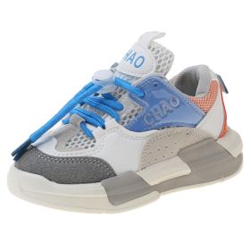 2022 Children Sneakers Girls Sports Shoes Breathable Lightweight Casual School Kids Shoes Running Walking Sneakers for Boys (Color: Sky Blue, size: 34)