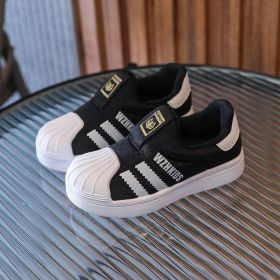 2022 Brand Kids Sheos For Girls Sneakers Fashion Boys Casual Children Shoes Girl Sport Running Child Shoes Chaussure Enfant (Color: Black, size: 22)