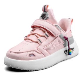 Kids Sneakers Children's Tennis Shoes For Girls Row Running Children Footwear Shoes For Boys Children Sports Shoes Girl (Color: Pink, size: 28)