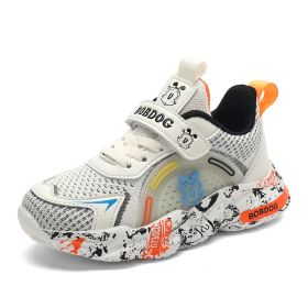 2022 Kid Running Sneakers Girls Autumn Children Sport Shoes Tenis Infantil Boy Basket Footwear Lightweight Breathable Girl (Color: Beige, size: 33)