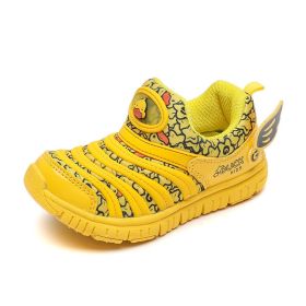 2022 Brand Kids Sheos For Girls Sneakers Fashion Boys Casual Children Shoes Girl Sport Running Child Shoes Chaussure Enfant (Color: YELLOW, size: 26)
