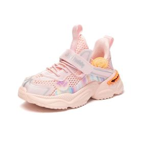 New 2022 Spring Children Shoes Comfortable Kids Shoes For Girl Fashion Running Sneakers Kids Shoes Girls Chaussure Enfant (Color: Pink, size: 29)