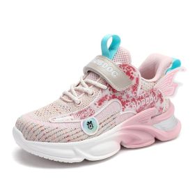 2022 Children sneakers Girls Sports shoes Fashion Casual Kids Sports Shoes for Baby Girl Running Child Shoes Chaussure Enfant (Color: Pink, size: 35)