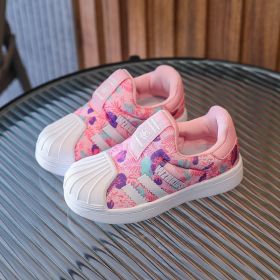 2022 Comfortable Kids Sneakers Girls shoes Fashion Casual Children Shoes Girl Sport Running Child Shoes Chaussure Enfant (Color: Pink, size: 34)