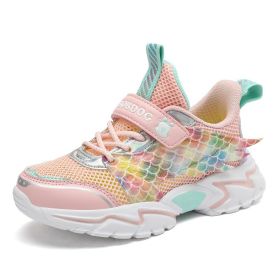 2022 Kids Running Sneakers Children's Tennis Shoes Girls Sneakers Children's Footwear Shoes For Girls Children's Sports Shoes (Color: Pink, size: 37)