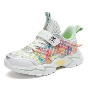 2022 Kids Running Sneakers Children's Tennis Shoes Girls Sneakers Children's Footwear Shoes For Girls Children's Sports Shoes (Color: Fluorescent Green, size: 38)