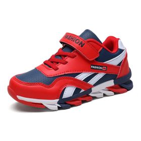 Children's Running Shoes Winter Shoes Leather Kids Shoes Fashion Outdoor Trainer Kids Sport Shoes Boys Sneakers Boy Boots Tenis (Color: Red, size: 31)