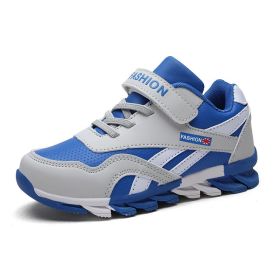 Children's Running Shoes Winter Shoes Leather Kids Shoes Fashion Outdoor Trainer Kids Sport Shoes Boys Sneakers Boy Boots Tenis (Color: Blue, size: 30)