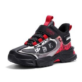 FLARUT Children Winter Running Shoes Snow Sports Shoes Single Cotton Shoes Kids's Sneakers Fashion Trekking Hiking Shoes (Color: Red No Velvet, size: 39)