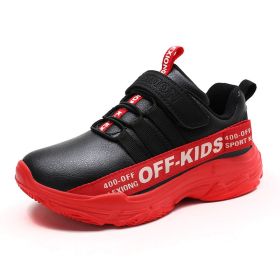 Kids Running Shoes Waterproof Sport Shoes Boys Sneakers Tenis Infantil Light Outdoor Antislip Big Children Shoe Chaussure Enfant (Color: Red, size: 5.5)