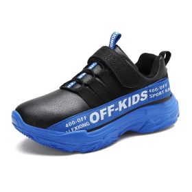 Kids Running Shoes Waterproof Sport Shoes Boys Sneakers Tenis Infantil Light Outdoor Antislip Big Children Shoe Chaussure Enfant (Color: Blue, size: 4)