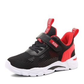 FLARUT Kid Sneakers Boys Running Shoes Tenis Infantil Girls Casual Footwear Sport Lightweight Hollow Breathable Chaussure Enfant (Color: black shoes, size: 4.5)