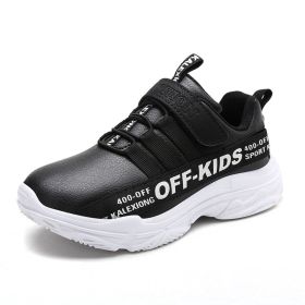 Kids Running Shoes Waterproof Sport Shoes Boys Sneakers Tenis Infantil Light Outdoor Antislip Big Children Shoe Chaussure Enfant (Color: Black, size: 4)