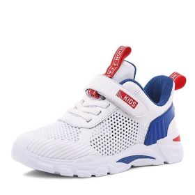 FLARUT Kid Sneakers Boys Running Shoes Tenis Infantil Girls Casual Footwear Sport Lightweight Hollow Breathable Chaussure Enfant (Color: white shoes, size: 4.5)