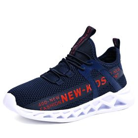 FLARUT Kids Running Shoes Sport Shoes Boys Sneakers Outdoor Light Tenis Basket Footwear Red Black Girl Breathable Soft Shoes (Color: blue kids sneakers, size: 5.5)