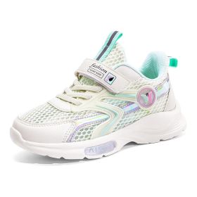 Waterproof Boys Sneakers Air Cushion Sport Shoes Kids Shoes Leather Running Shoes New Big Children Shoes Antislip Tenis Infantil (Color: Beige, size: 4.5)