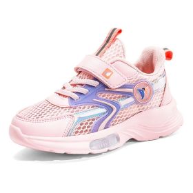 Waterproof Boys Sneakers Air Cushion Sport Shoes Kids Shoes Leather Running Shoes New Big Children Shoes Antislip Tenis Infantil (Color: Pink, size: 5.5)