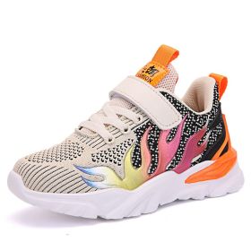 Boys Sneakers Spring Autumn Breathable Soft Non-slip Running Shoes Children Lightweight Outdoor Flat Casual Sports Shoes (Color: White Sneakers Shoes, size: 32)