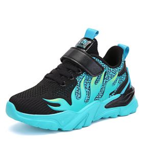 Boys Sneakers Spring Autumn Breathable Soft Non-slip Running Shoes Children Lightweight Outdoor Flat Casual Sports Shoes (Color: Blue Sneakers Shoes, size: 33)
