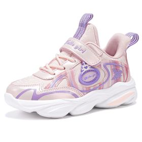 Children Casual Sport Shoes Fashion Breathable Non-Slip Kids Sneakers For Girls Lightweight Running Shoes Winter Walking Shoes (Color: Pink, size: 36)