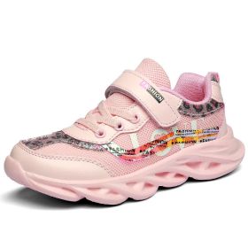Kids Sneakers Girls' Lightweight Shoes Running Sport Shoes Boys Fashion Casual Walking Shoes Children Pu Leather Tenis Sneakers (Color: Meifen, size: 29)
