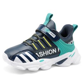 Kids Sport Shoes Running Shoes Girls Sneakers Tenis Infantil Pink Breathable Antislip Shoes Comfortable Kids Shoes For Girl (Color: Blue Green, size: 39)