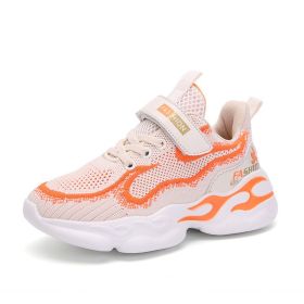 Sports Running Shoes Kids Girls Sneakers Teenager Trainers Breathable Casual Outdoor Tennis Shoes Girl Black Pink Big Size 37-38 (Color: pink kids shoes, size: 3)