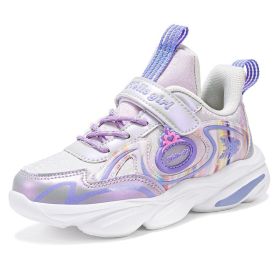 Children Casual Sport Shoes Fashion Breathable Non-Slip Kids Sneakers For Girls Lightweight Running Shoes Winter Walking Shoes (Color: Purple, size: 35)