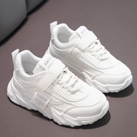 Kid Sneakers 2022 Fashion Popular New Girls' Shoes Children's Leisure Comfortable Outdoor Soft Non-silp Sports Running Shoes (Color: White, size: 30)