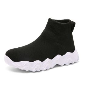 Fashion Children Shoes Big Boys Sneakers Breathable Light Outdoor Casual Sports Running Shoes School Trainers Tenis Infantil (Color: black kids shoes, size: 29)