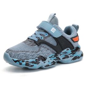 Brand Kids Sneakers Summer Autumn Mesh Boys Sport Shoes Fly Weaving Big Children Running Shoes Breathable Nonslip Tenis Infantil (Color: Moonlight sneakers, size: 5.5)