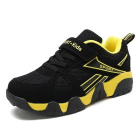 Children Shoes Summer Breathable Kids Shoes Boy Big Size 28-40 Boys Mesh Sneakers Outdoor Sport Running Trainers Net For Girls (Color: yellow black, size: 1)