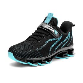 Kids Sport Shoes Boys Running Shoes Children Breathable Mesh Shoes For Girls Sneakers Outdoor Antislip Footwear Tenis Infantil (Color: Blue Kids Shoes, size: 1)