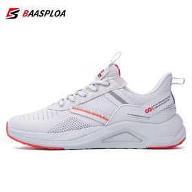 Baasploa Men's New Shoes Lightweight Running Shoes Fashion Comfortable Walking Sneaker Knit Mesh Male Athletic Shoes (Color: 114514-QH, size: 45)