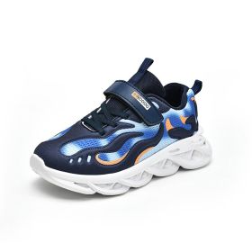 Big Children Running Shoes For Boys Casual Sneakers Spring Autumn Breathable Shoes Kids Sport Shoes Light Outdoor Tenis Shoes (Color: Blue, size: 1)