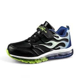 Children Lightweight Running Sneakers Boys Kids Breathable pu Sports Sneakers 2022 Fashion Jogging Tenis Shoes Girls size26-39 (Color: Black, size: 35)
